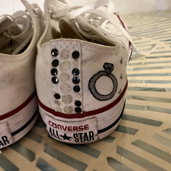 "I DO" CUSTOM CONVERSE SNEAKER - Picture 6 of 9